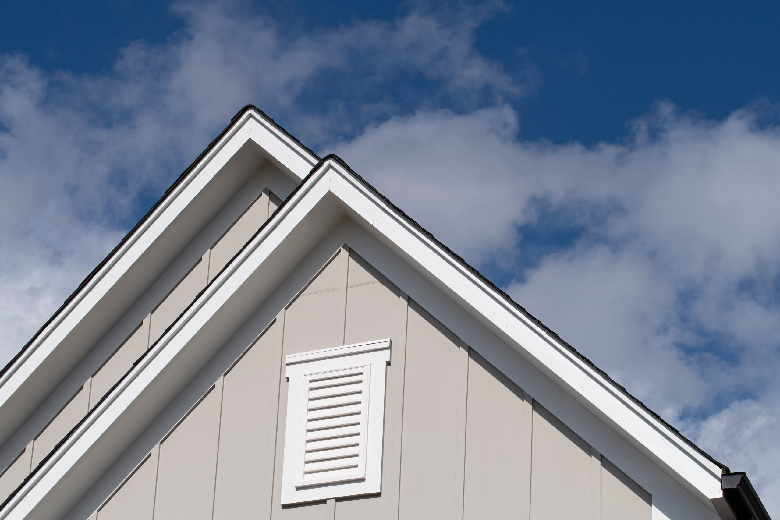 Peaks Of The Roof On A Newly Completed Home